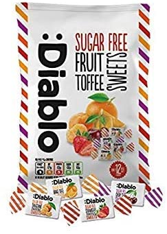 :Diablo SF Fruit Toffee Sweets 75g x 16